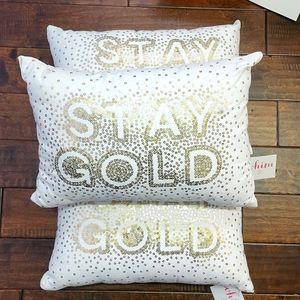 Martha Stewart WHIM Collection "STAY GOLD" Decorative Pillow